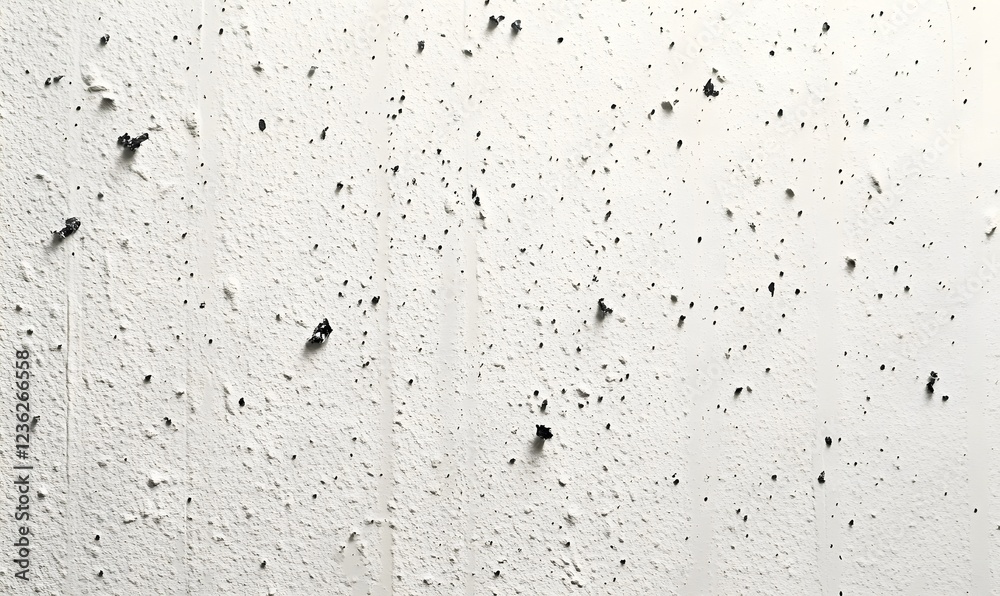 White textured wall background, speckled paint, interior design