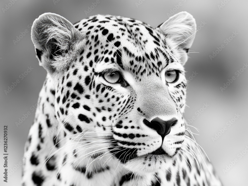 Obraz premium Close-up of the majestic cheetah, gazing directly at the camera. Known for its speed and stealth in the wild.