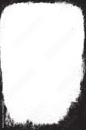 black and dirty grunge frame design with realistic brush strokes, Grunge frames with black paint smudges, ink splatters.