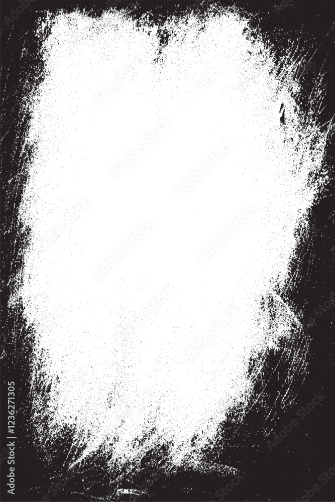 Fototapeta premium black and dirty grunge frame design with realistic brush strokes, Grunge frames with black paint smudges, ink splatters.