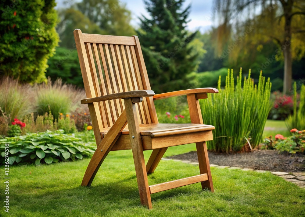 Natural Wood Patio Lounge Chair with Comfy Cushions Natural Wood Patio Lounge Chair with Comfy Cushions