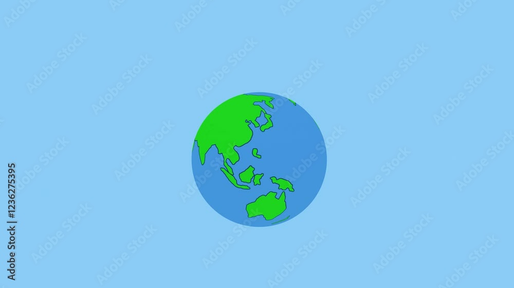 Globe map rotating grow plant animation. 4k quality. Globe map rotating grow plant animation. 4k quality.