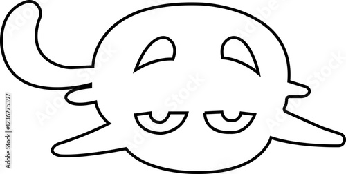Funny cat icon.Collection of silhouette of funny cats in different poses. Vector illustration isolated on white background. Drawing with children.Halloween damn kittens.Cat is misbehaving and playing.