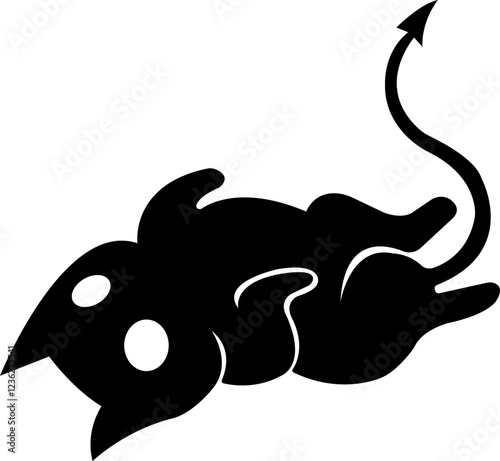 Funny cat icon.Collection of silhouette of funny cats in different poses. Vector illustration isolated on white background. Drawing with children.Halloween damn kittens.Cat is misbehaving and playing.