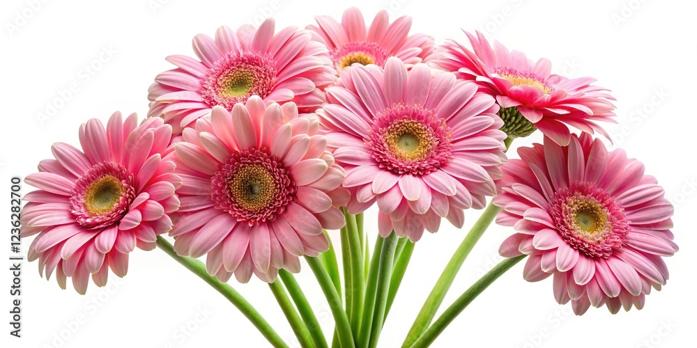 Top View of a Pink Gerbera Bouquet Top View of a Pink Gerbera Bouquet