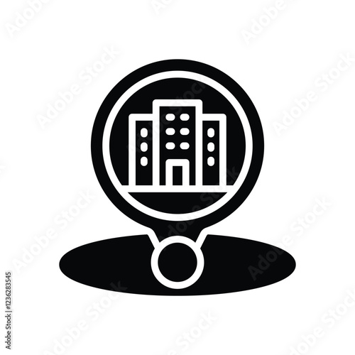 work location soldi icon. vector icon for your website, mobile, presentation, and logo design.