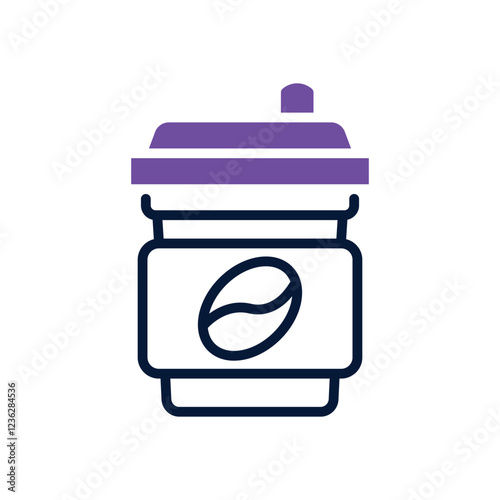 coffee cup dual tone icon. vector icon for your website, mobile, presentation, and logo design.