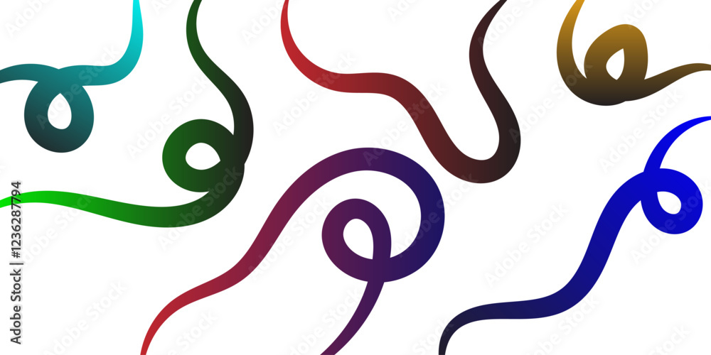 Fototapeta premium Colorful Abstract Gradient Lines background. Wavy Color Shape Vector, Dynamic Geometric Pattern design