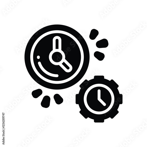 time management solid icon. vector icon for your website, mobile, presentation, and logo design.