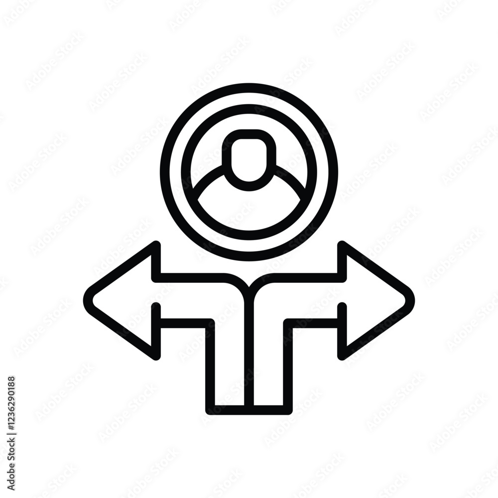 Fototapeta premium decision making line icon. vector icon for your website, mobile, presentation, and logo design.
