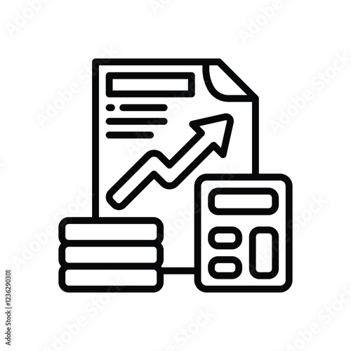 calculation line icon. vector icon for your website, mobile, presentation, and logo design.