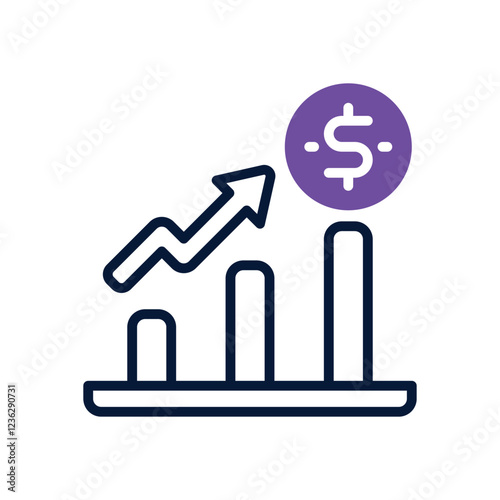 statistic dual tone icon. vector icon for your website, mobile, presentation, and logo design.