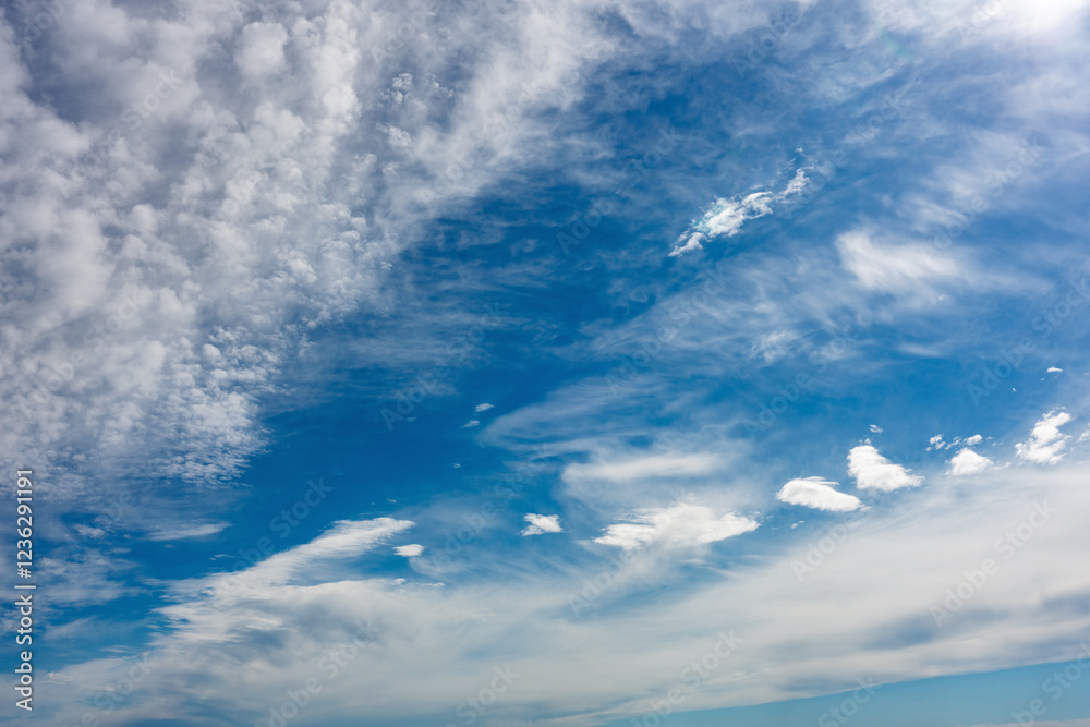 Beautiful clouds on a background of blue sky Beautiful clouds on a background of blue sky