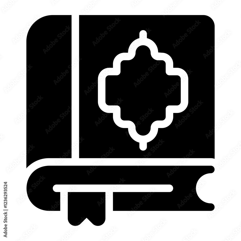 Fototapeta premium Quran glyph icon