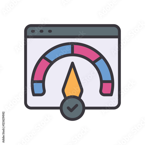 web performance filled color icon. vector icon for your website, mobile, presentation, and logo design.