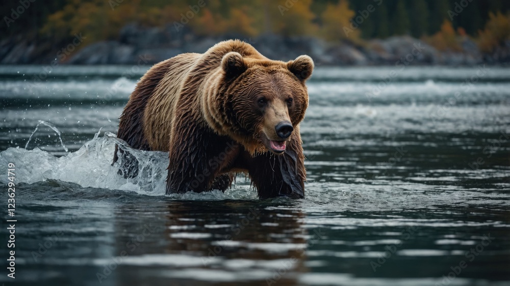 Grizzly Bear in River,Wildlife Photography Grizzly Bear in River,Wildlife Photography