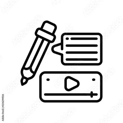 content creation line icon. vector icon for your website, mobile, presentation, and logo design.