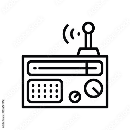 radio line icon. vector icon for your website, mobile, presentation, and logo design.