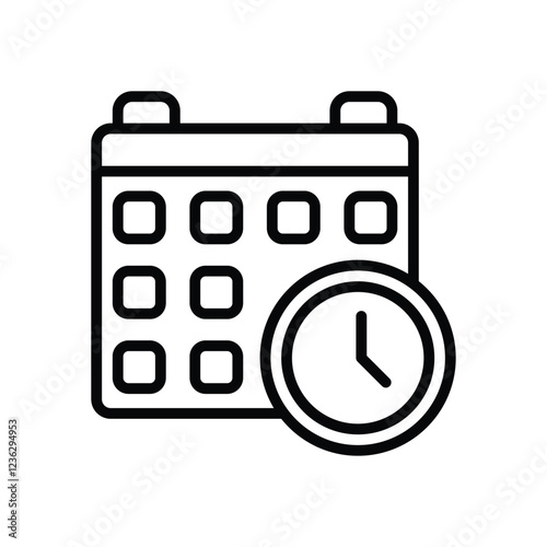 event schedule line icon. vector icon for your website, mobile, presentation, and logo design.