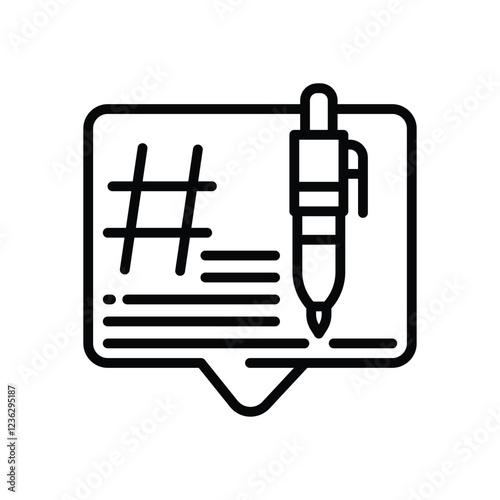 tagline line icon. vector icon for your website, mobile, presentation, and logo design.