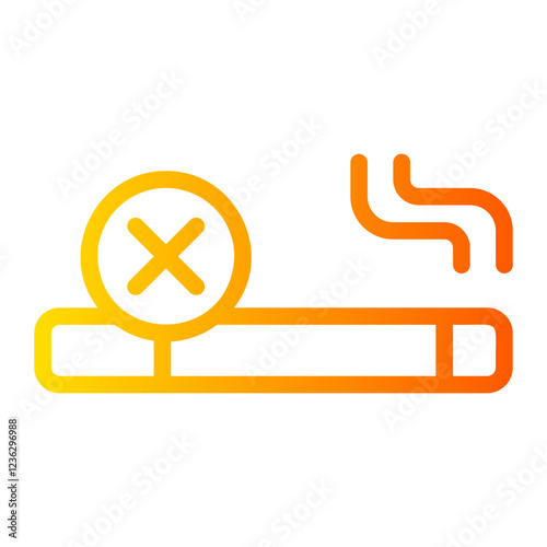 no smoking gradient icon