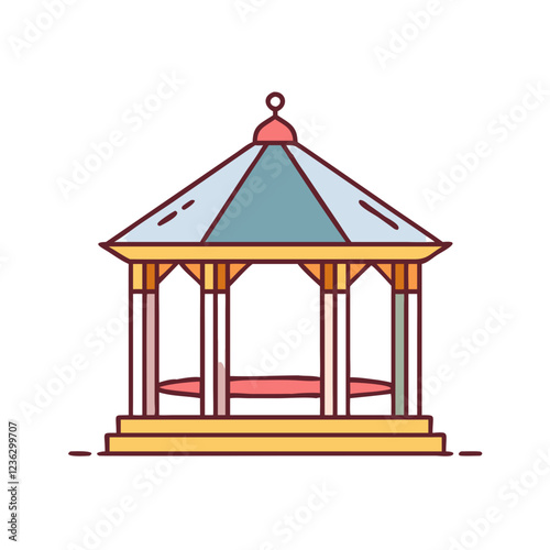 gazebo icon, gazebo vector illustration-simple illustration of gazebo, perfect for gazebo logos and icons