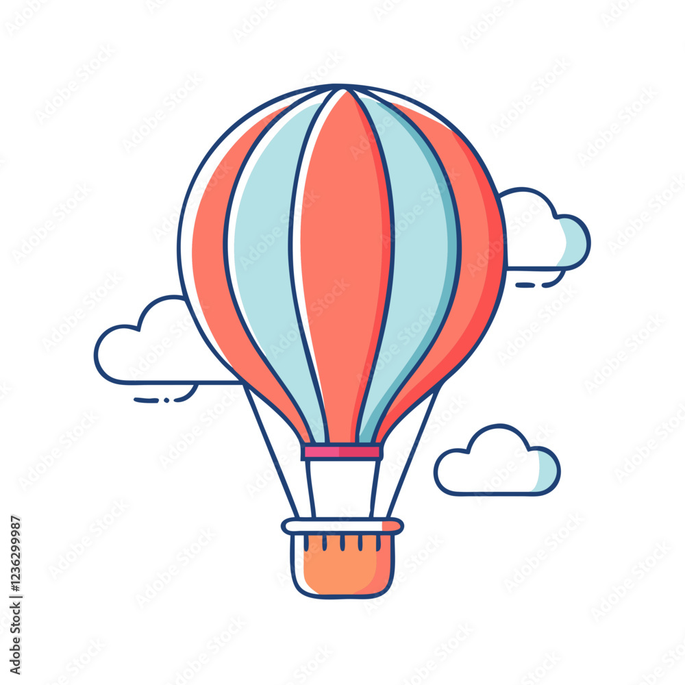 Obraz premium hot air balloon icon, hot air balloon vector illustration-simple illustration of hot air balloon, perfect for hot air balloon logos and icons
