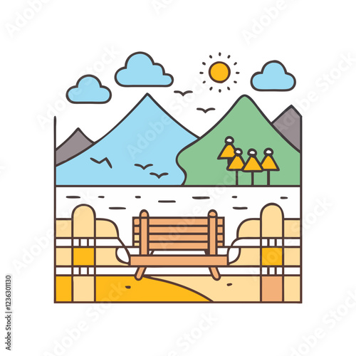 scenic overlook icon icon, scenic overlook icon vector illustration-simple illustration of scenic overlook icon, perfect for scenic overlook icon logos and icons