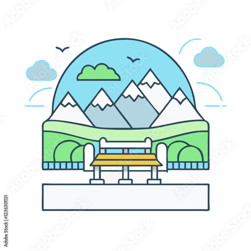 scenic overlook icon icon, scenic overlook icon vector illustration-simple illustration of scenic overlook icon, perfect for scenic overlook icon logos and icons