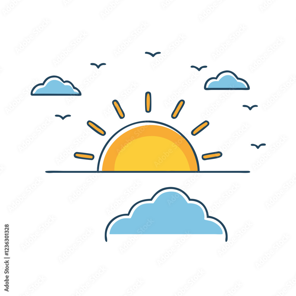 sunrise icon, sunrise vector illustration-simple illustration of sunrise, perfect for sunrise logos and icons sunrise icon, sunrise vector illustration-simple illustration of sunrise, perfect for sunrise logos and icons