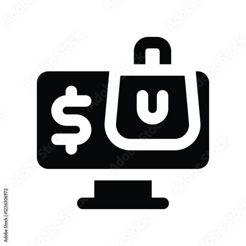 ecommerce solid icon. vector icon for your website, mobile, presentation, and logo design.