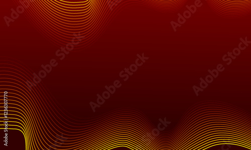 Abstract dark red background with wavy lines flowing. a wavy line that fluoresces. shiny colored moving line design elements. Suits for websites, posters, brochures, banners and flyers