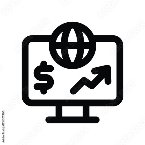 economy global line icon. vector icon for your website, mobile, presentation, and logo design.