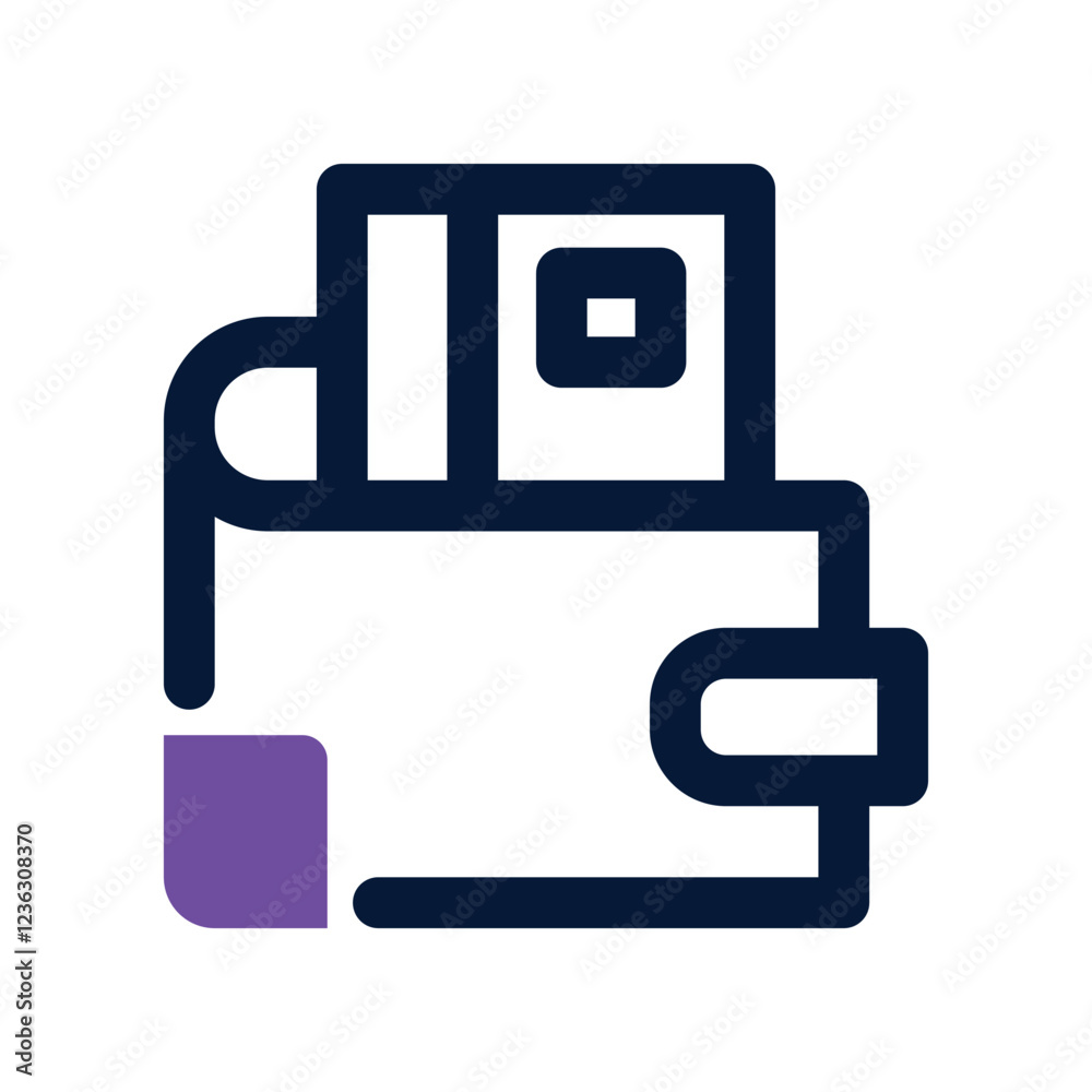 billfold wallet dual tone icon. vector icon for your website, mobile, presentation, and logo design. billfold wallet dual tone icon. vector icon for your website, mobile, presentation, and logo design.