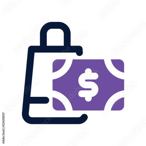 cash payment dual tone icon. vector icon for your website, mobile, presentation, and logo design.