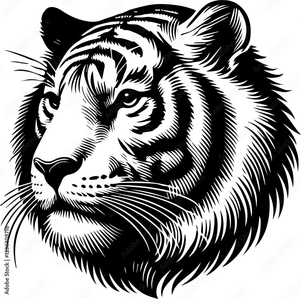 Fototapeta premium white tiger head
