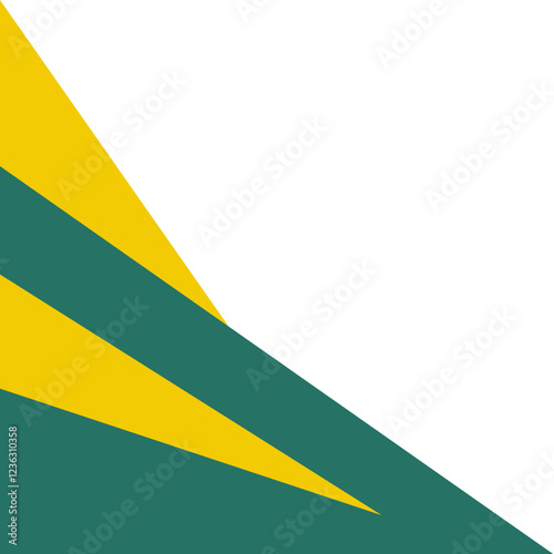 Free Download Corner Geometric Abstract Design with Green and Yellow Stripes - GFXLoad