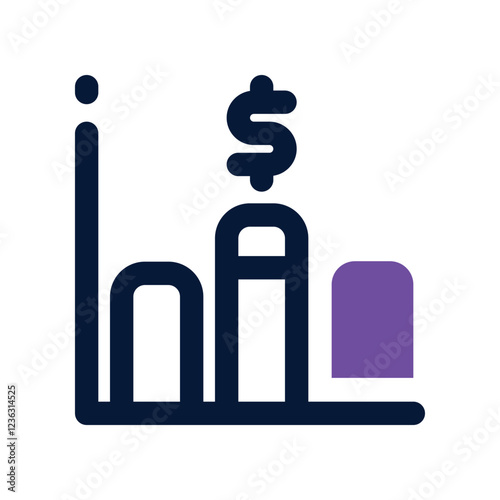revenue dual tone icon. vector icon for your website, mobile, presentation, and logo design.