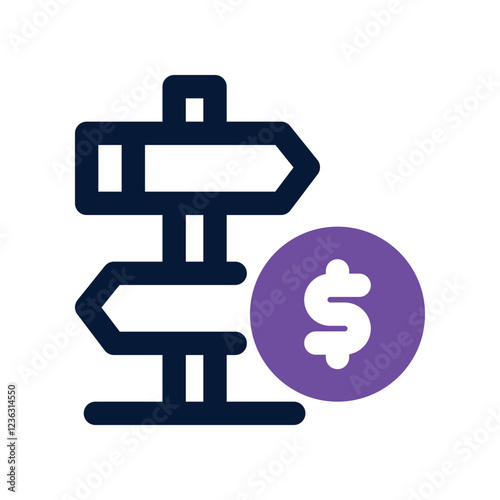 financial guide dual tone icon. vector icon for your website, mobile, presentation, and logo design.