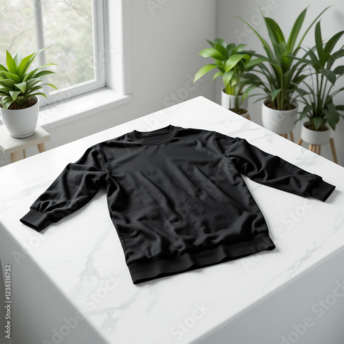 Sleek Black Shirt Mockup Design photo