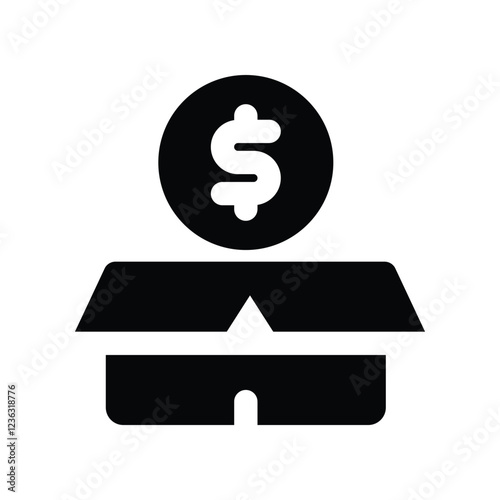 fundraising solid icon. vector icon for your website, mobile, presentation, and logo design.