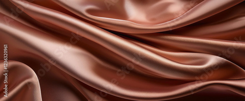 Generated image薄くて柔らかなブラウンカラーのサテン生地テクスチャ背景
