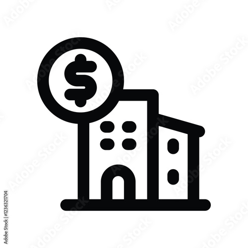 bank line icon. vector icon for your website, mobile, presentation, and logo design.