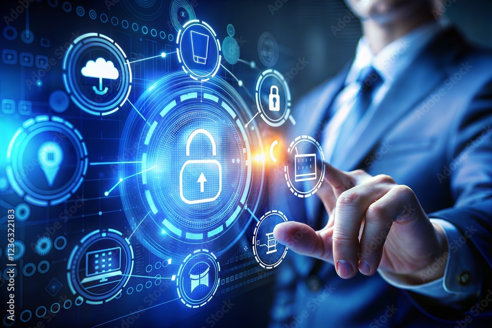 Futuristic software update interface with glowing progress bar. Software update application technology concept, Operating system, patch update, Improved security Futuristic software update interface with glowing progress bar. Software update application technology concept, Operating system, patch update, Improved security