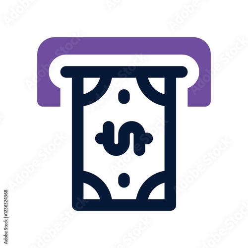 atm machine dual tone icon. vector icon for your website, mobile, presentation, and logo design. photo