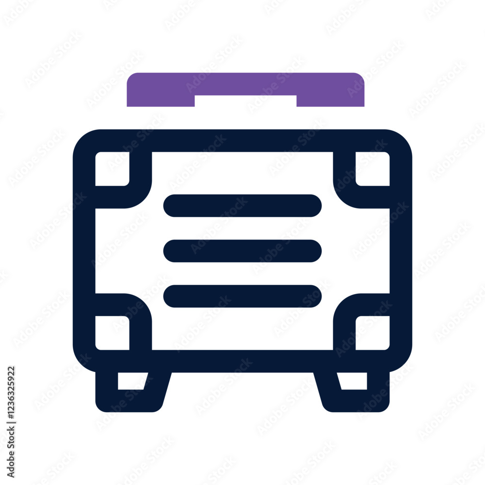 suitcase dual tone icon. vector icon for your website, mobile, presentation, and logo design. suitcase dual tone icon. vector icon for your website, mobile, presentation, and logo design.