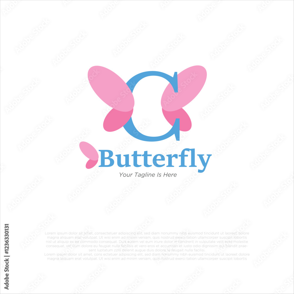 initial letter c butterfly logo and icon vector illustration design template initial letter c butterfly logo and icon vector illustration design template