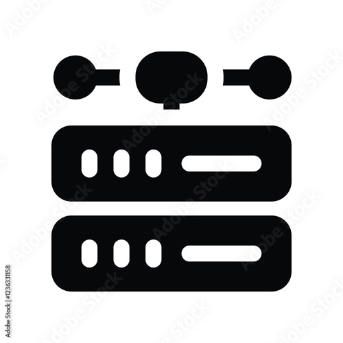 sever solid icon. vector icon for your website, mobile, presentation, and logo design.