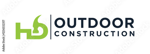 d and h logo design vector