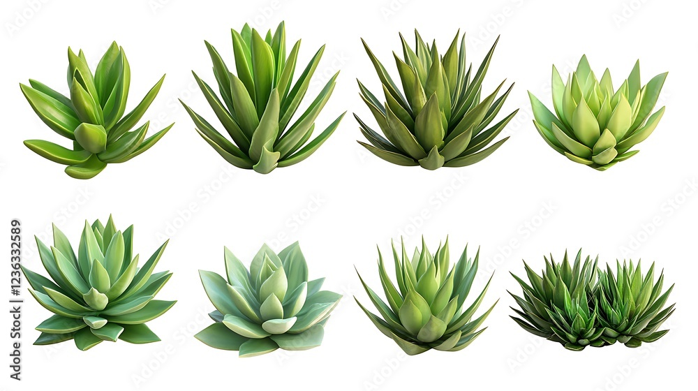 Fototapeta premium Showcasing diverse succulent plants in natural indoor environment